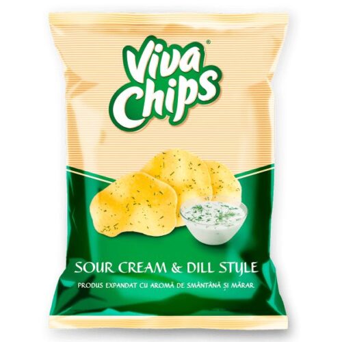 Viva Chips smântână și mărăr - 100g