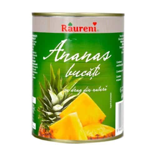 Raureni ananas bucati in sirop 565g