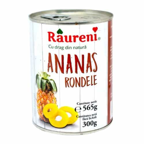 Raureni ananas rondele 565g