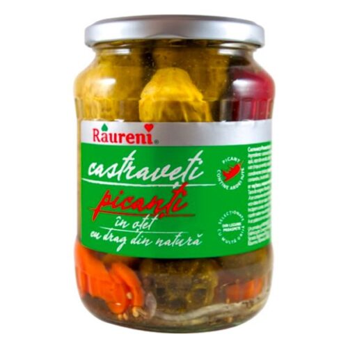 Raureni castraveti picanti in otet 680g